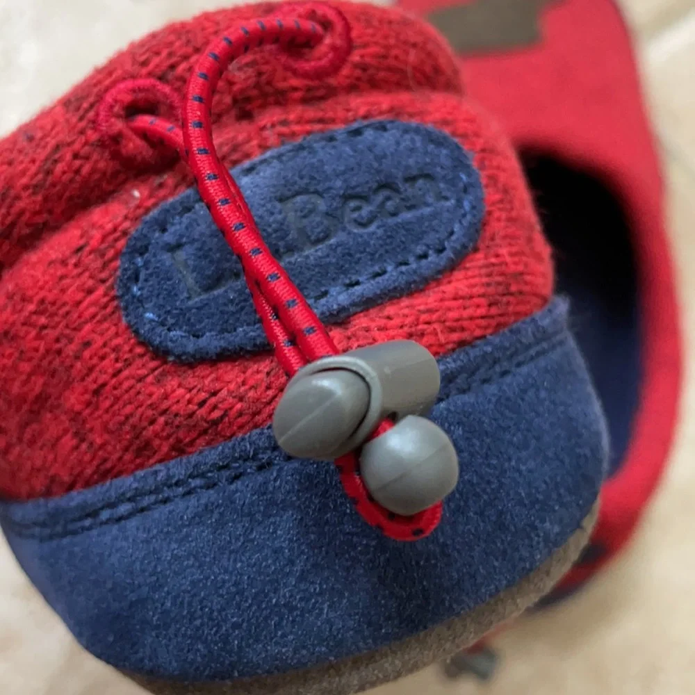 L.L. Bean Moose Sweater Fleece Slippers